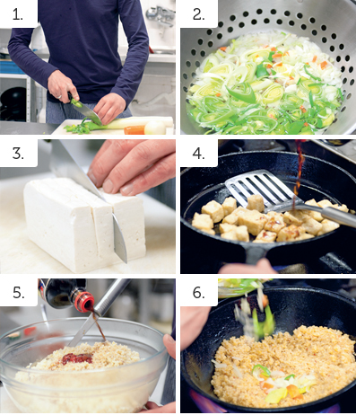 příprava nasi goreng