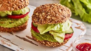 Hráškový burger