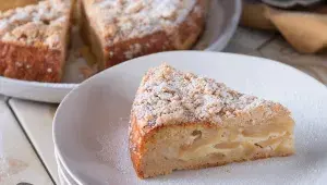 Drobenkový koláč s jablky