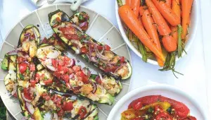 Grilované cukety se salátem panzanella