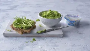 Hráškové pyré s mátou