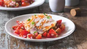 Kapr s rajčaty v aspiku