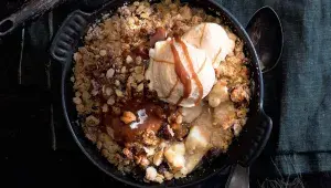 Krambl amaretto s hruškami