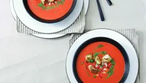 Krémová papriková polévka s fazolemi