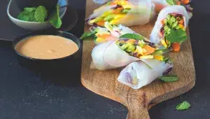 Letní veganské závitky