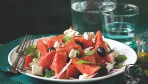 Melounový salát s mátou & fetou