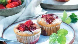 Medovo-jahodové muffiny