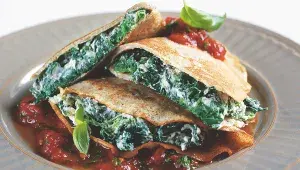 Palačinky plněné špenátem