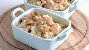 Pečené rizoto z houbami