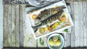 Pečený mořský vlk