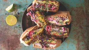 Šťavnaté sendviče s hummusem