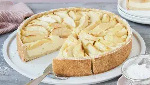Jablečný koláč s tvarohem
