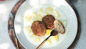 Bramborový prívarok s fašírkami