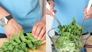 Salát Caesar – příprava salátu