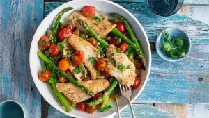 Candát s chřestem a rajčátky