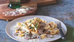 Citronové tagliatelle se žampiony