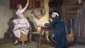 Obraz Flirt, 1885 John Francis Rigaud