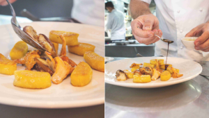 Servírování dýňových gnocchi
