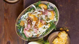 Hrušky & fenykl se zálivkou z podmáslí