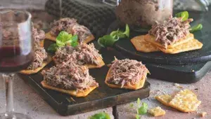 Husí paštika à la rillettes