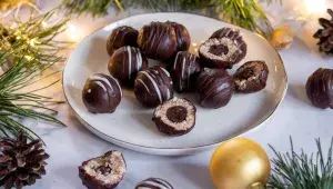 Dvoubarevné nepečené kuličky bez lepku