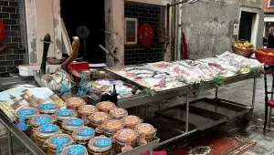 Benátky - stánek s rybami 