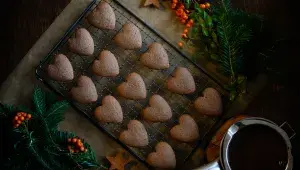 Plněná perníková srdíčka