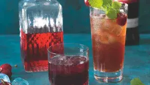 Sirup z třešní a meduňky & alko i nealko koktejl