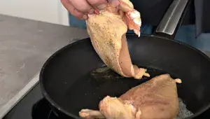 Kuřecí supreme - opékání masa