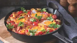 Lečo na způsob shakshuky