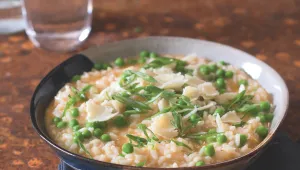 Mrkvové rizoto s hráškem