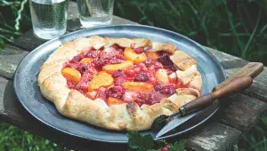 Ovocný koláč z grilu