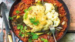 Pečený květák s rýží