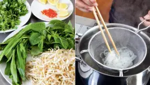 Vietnamská polévka pho bo – bylinky a nudle