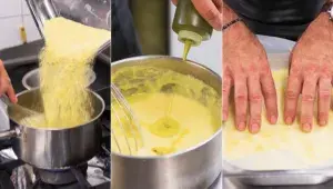 Kachna s červeným zelím, jablkovým pyré a polentou - příprava polenty