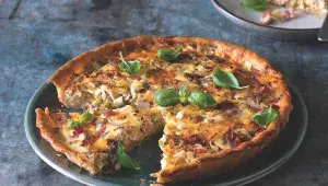 Quiche se šunkou a čekankou