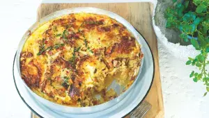 Slaný nákyp z mazance