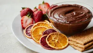 čokoládové fondue s ovocem