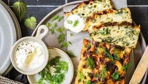 Zapečené těstoviny s kopřivami