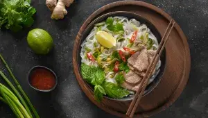 Pho Bo traditional Soup with beef