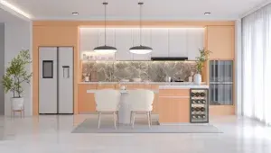 Peach fuzz kuchyňská linka