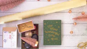 Sada na výrobu vánočních dekorací v růžové a zlaté