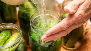 Okurky (nebo třeba kompoty) zalévejte horkým lákem