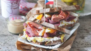 Chlebíček à la  španělský ptáček 