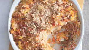 Šunkofleky s hráškem