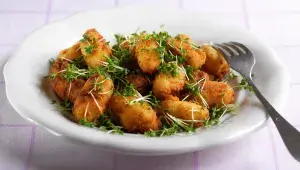 Sýrové krokety s řeřichou