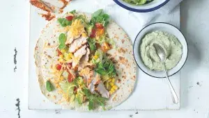 Tortilla s pikantním kuřetem