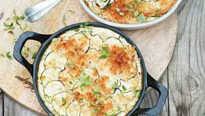 Uzená ryba zapečená s cuketou