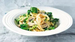 Veganské těstoviny carbonara