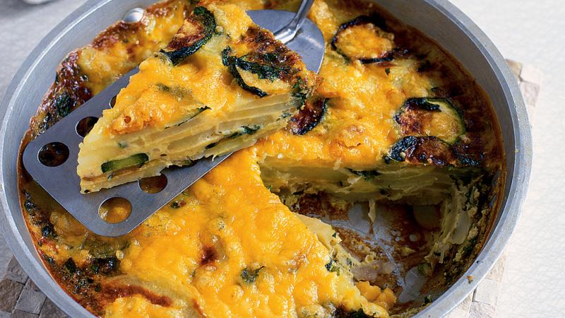 Frittata s cuketou a bramborami